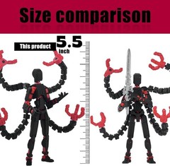Collectors Favorite: Multi-Articular 3D Printed Robot Action Figure for Ages 3+