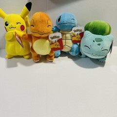 Pokemon 8″ Plush Pikachu, Squirtle , Charmander, Bulbasaur Stuffed Animals Lot 4