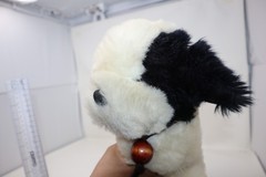 APPLAUSE BLACK/WHITE English Sheep Dog Plush Brown Toggle Collar 16″ 1985
