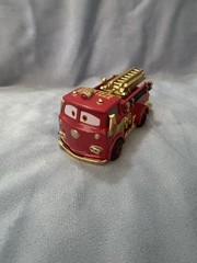 RARE Disney Pixar Cars FACTORY CUSTOM Metallic Gold Red Fire Engine Rusteze Team