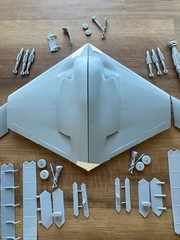 1:48 scale B-21 Raider-Stealth Bomber Model Kit-Disassembled and Unpainted