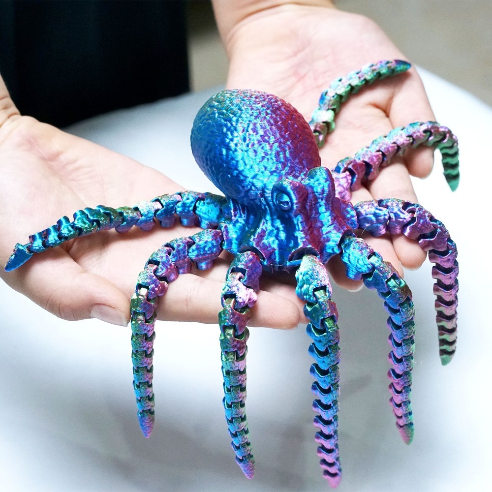 10.6inch 3D Printed Octopus Model,Articulated Animals Figure,Toys Home Decor