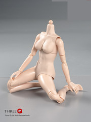 1/6 Female Flexible Joint Body Pale Super Large Breast Chest For 12″Figure Model