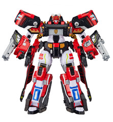 Metal Cardbot W BLAION Red Fire Engine Truck Transforming Robot Car Toy 2025