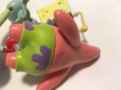 Spongebob Squarepants Bendable Figure Lot of 4 Squidward Mr Krabs Patrick 2001-2