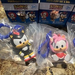 Sonic The Hedgehog & Friends Figure Backpack Hangers Keychain Clip Set of 5 2026