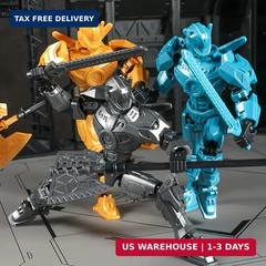 2 Pack T13 Action Figure Set, Already Assembled Titan 13 Robot, 5.5 Inch Posable