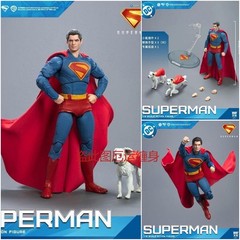 Official Fondjoy 1/9 Movie Superman & Krypto Action Figures Deluxe Ver 7in