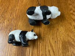 Safari Realistic Beautifully Detailed Panda Bear & Baby Cub PVC Plastic Figures