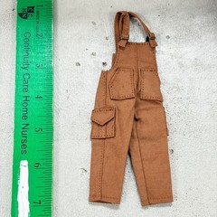 PB-OVLPT-BRN: 1/12 scale Brown fabric Overall for 6″ muscular body