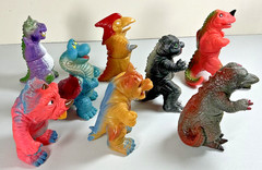 Ultra Dinosaurs Super Dino Monsters Ultraman Godzilla Bootleg Sofubi Lot of 8
