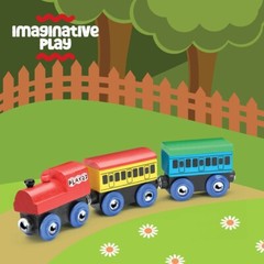 Wooden Train Set 12 Pcs Magnetic Includes 3 Engines-Toy Train Sets for Kids