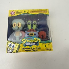 Nickelodeon SpongeBob SquarePants Flocked Figures Squidward Mr. Krabs Set 02 NIB