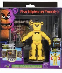 Jazwares Five Nights at Freddy’s FNAF Golden Freddy Office Toy Set 5″ In Hand