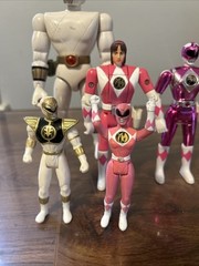 Power Ranger Figure toy Lot – Bandai / Pink and White Rangers All sizes used