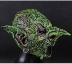 Green Goblin Cosplay Elf Scary Witch Mask Halloween Carnival Party Costume Prop