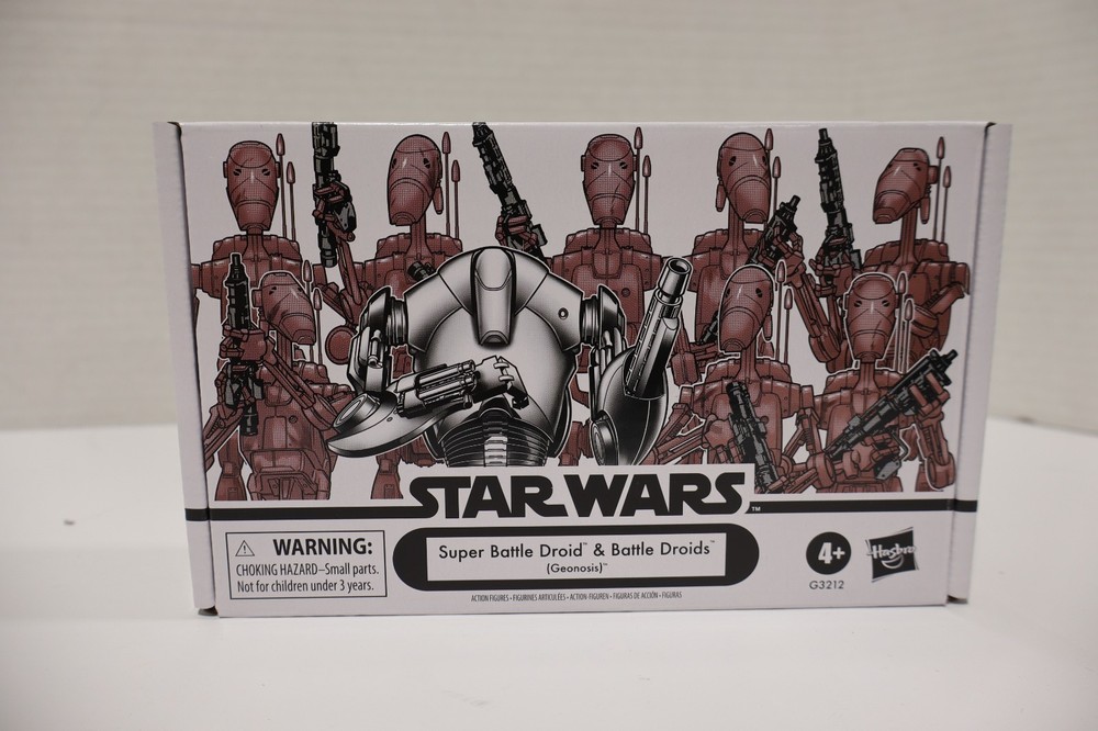 Star Wars Vintage Collection Super Battle Droid & Battle Droids 4 Pack Geonosis