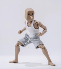 1/12 male classic white vest & gray shorts for 6″ figure Nota Mezco MixMax ❶USA❶