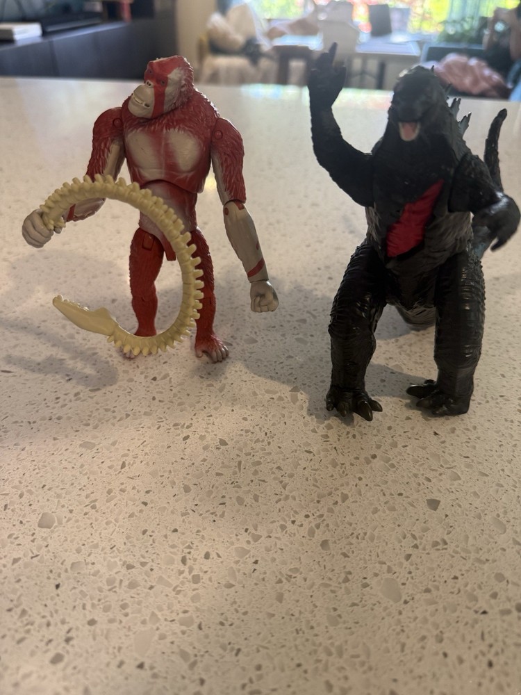 Playmates Godzilla x Kong The New Empire Skar King Action Figure and Godzilla
