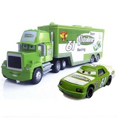 Disney Pixar Cars NO.61 Vitoline Mack Hauler Truck+Car Model Toys Diecast 1:55