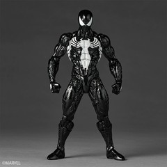 Revoltech Amazing Yamaguchi Symbiote Spider-Man Black Suit Figure In Stock