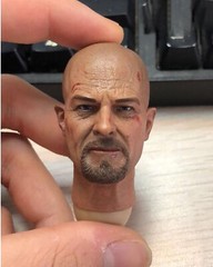 1/6 Scale Wounded Bryan Cranston Mr. White Head Carving Sculpt Model Toys