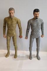 1968 Marx Sir Gordon Gold-Sir Stuart Silver Knight Action Figures & Horse Armor