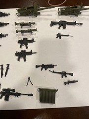 Lot Of Over 120 Accessories Guns Weapons Black Sizes Varies Small Pieces