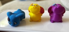 3D PRINTED HAND-PAINTED Bunny Figures EASTER, SPRING CUTIES (choose your color)