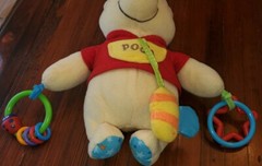 WINNIE THE POOH Disney Baby Toy Crib Stroller Teether Rattle Crinkle Plush