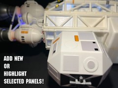 109 Panel Highlights DIE CUT Stickers | 1976 Mattel Space 1999 Eagle
