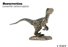 ITOY Juvenile Velociraptor Figure with Base Collections Dinosaur Model Gift Toys