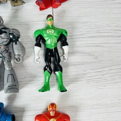 Batman Brave Bold Figure Lot JLU Blue Flash Green Man Bat Cyborg Superman Toy DC