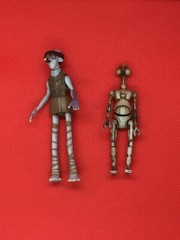 2 Star Wars Action Figures 1999 Ody Mandrell with a Pit Droid Plastic