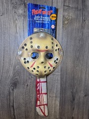 Friday The 13th Vintage Jason Vorhees Foam Mask And Machete Set