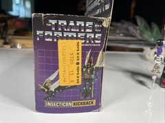 Vintage Transformers Action Figure With Box weapon KICKBACK G1 hasbro T2-9