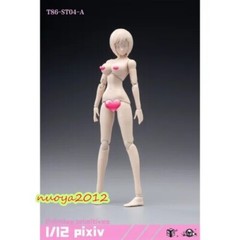US 86TOYS 1:12 T86-ST03-A Pale Skin Large Bust 6in Female Joint Figure Head Body