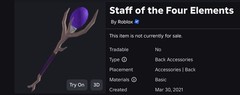 R0BLOX Toy Code – Staff of the Four Elements | Celebrity Series 8