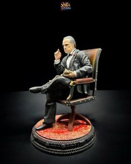 Hand-Painted Mafia Boss Godfather Style Resin Statue – Crime Lord Figurine Desk