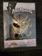 Power Rangers White Ranger Mini Helmet Signed By Jason David Frank