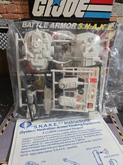 GI JOE ~ 1983 SNAKE BATTLE ARMOR ~ S.N.A.K.E. ~ 100% COMPLETE & WHITE BLUEPRINT