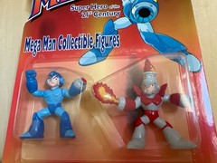 Vintage 1995 Mega Man Fireman Bandai Collectible Figure 5 LOT Capcom NES Card