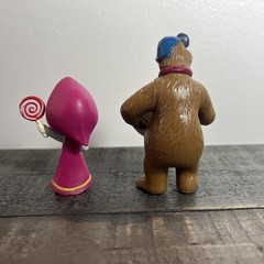 2.25-2.75in Masha And The Bear Cake Topper Figurines PVC Lot Of 2 Toys