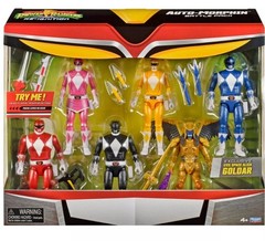 Goldar with Red Blue Pink Yellow & Black Rangers Action Figure 6-Pack