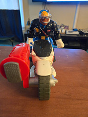 Galoob Plastic Action Figure w/ Motorcycle Vehicle, Multicolor
