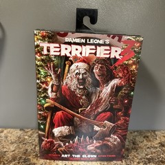 TERRIFIER 3 Ultimate Art the Clown Santa Bloody Splattered Christmas Figure NEW