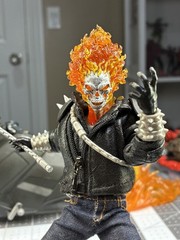 CUSTOM (PAINTED) ML Ghost Rider Headsculpt Yelling (READ DESCRIPTION)