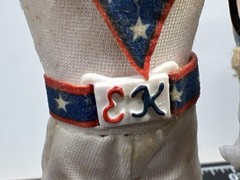 1972 Ideal Toys Evel Knievel Figure Bendy Rubber w/ Shoes Helmet Belt VTG 1970s