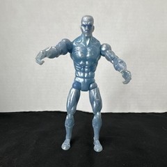 Blue Silver Adjustable Action Figure 6in Plastic Articulated Toy Collectible