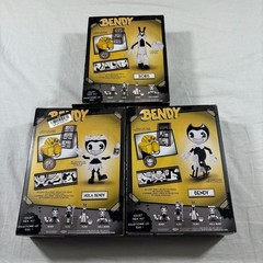 Jakks Pacific Bendy Action Figures Set Boris, Hula, Bendy NEW 3pk